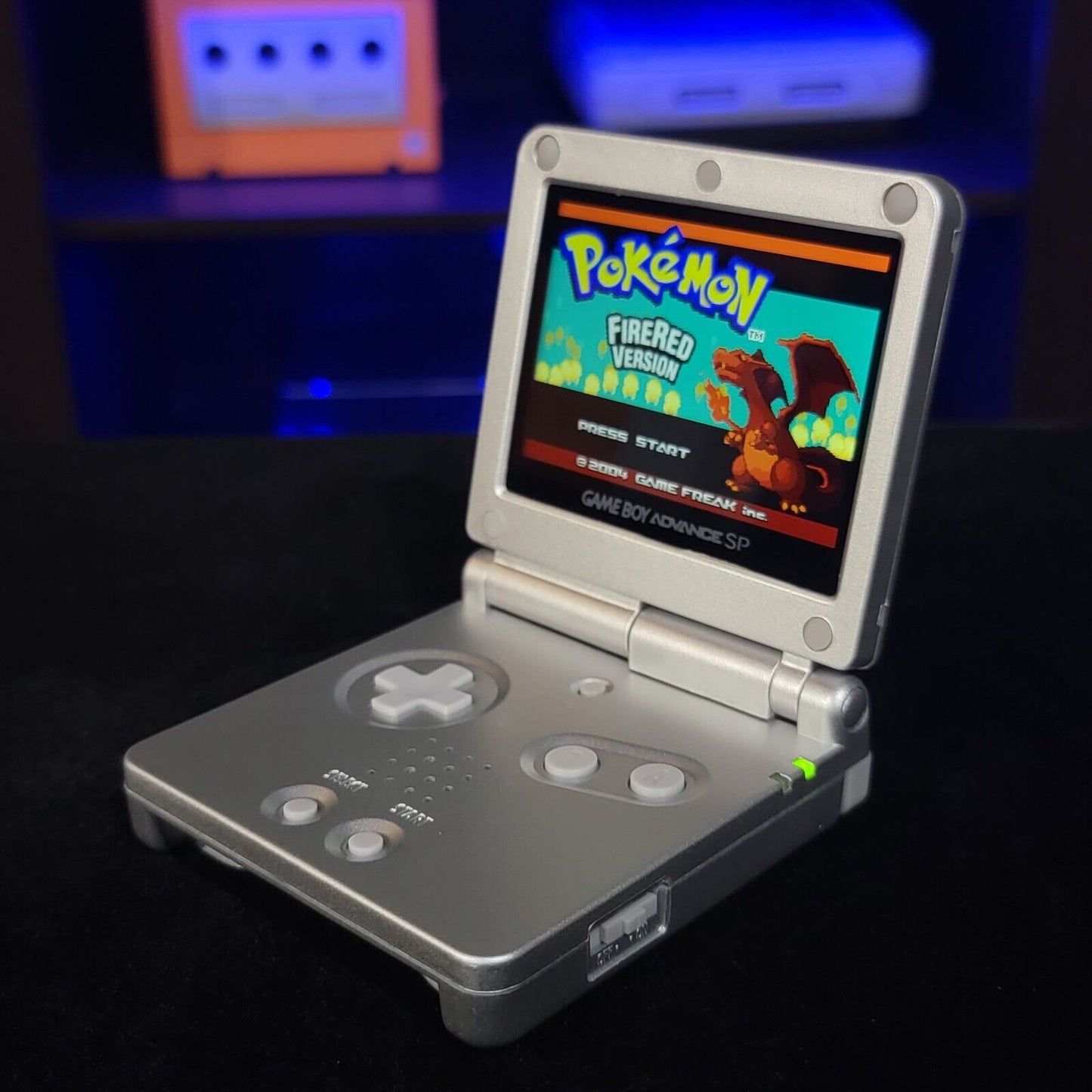 Silver Nintendo Game Boy Advance GBA SP IPS MOD Adjustable Brightness