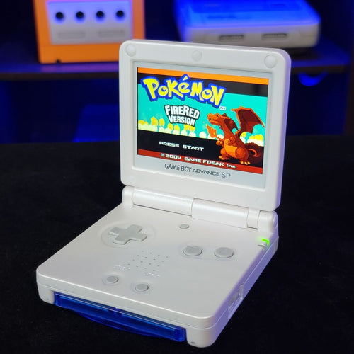 White Green Nintendo Game Boy Advance GBA SP IPS Mod Adjustable Brightness