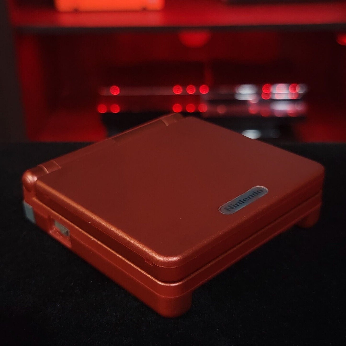 Red Nintendo Game Boy Advance GBA SP IPS MOD Adjustable Brightness