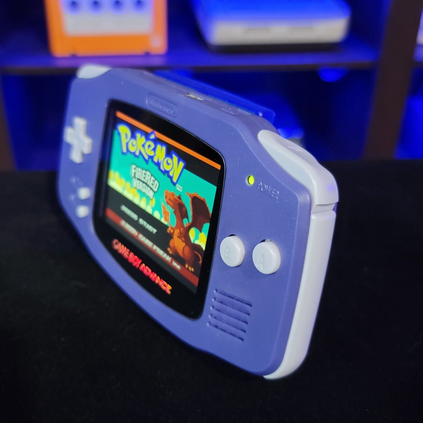 Indigo Game Boy Advance GBA Console with iPS V2 Backlit LCD MOD Console