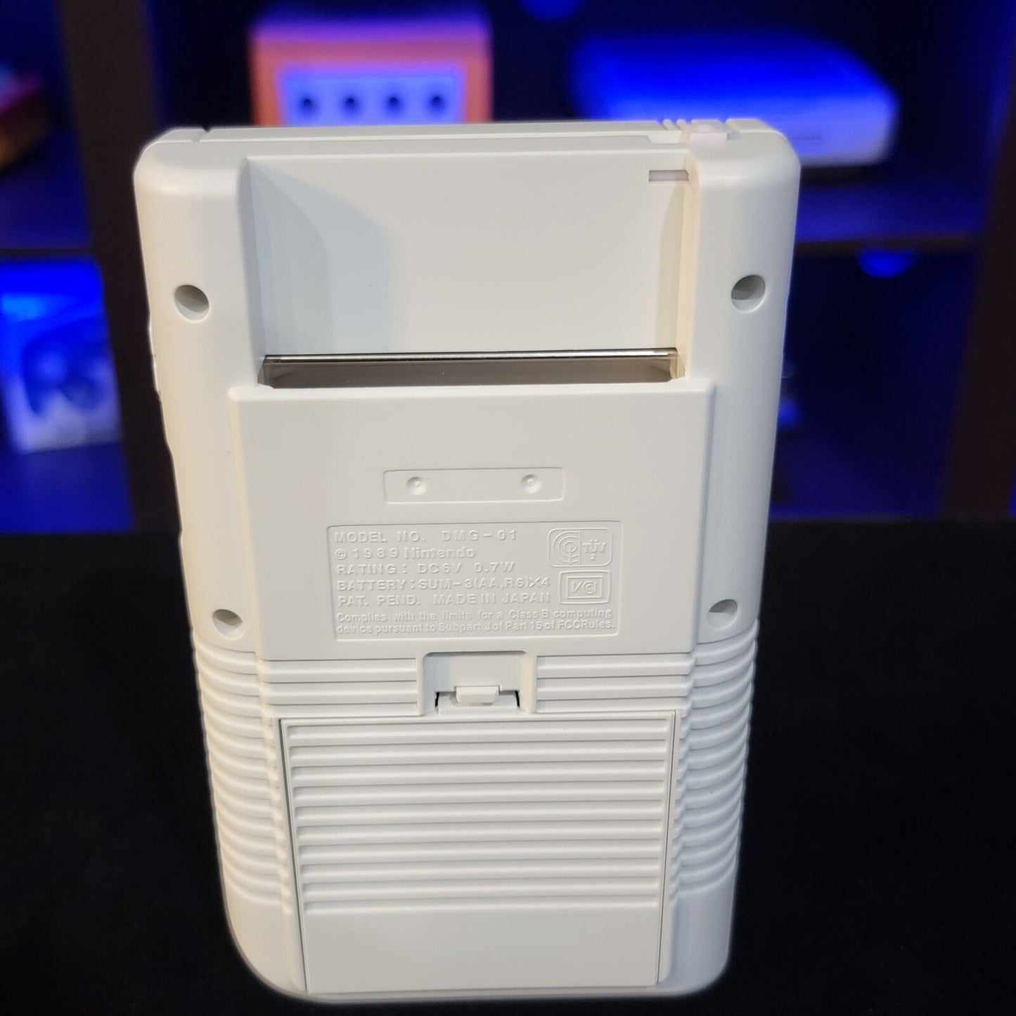White Nintendo Classic Game Boy DMG With Upgraded Backlit IPS LCD Screen
