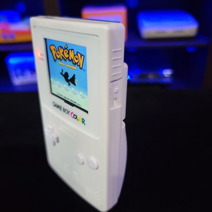 White Gameboy Color IPS Console Backlit LCD Screen GBC Game Boy